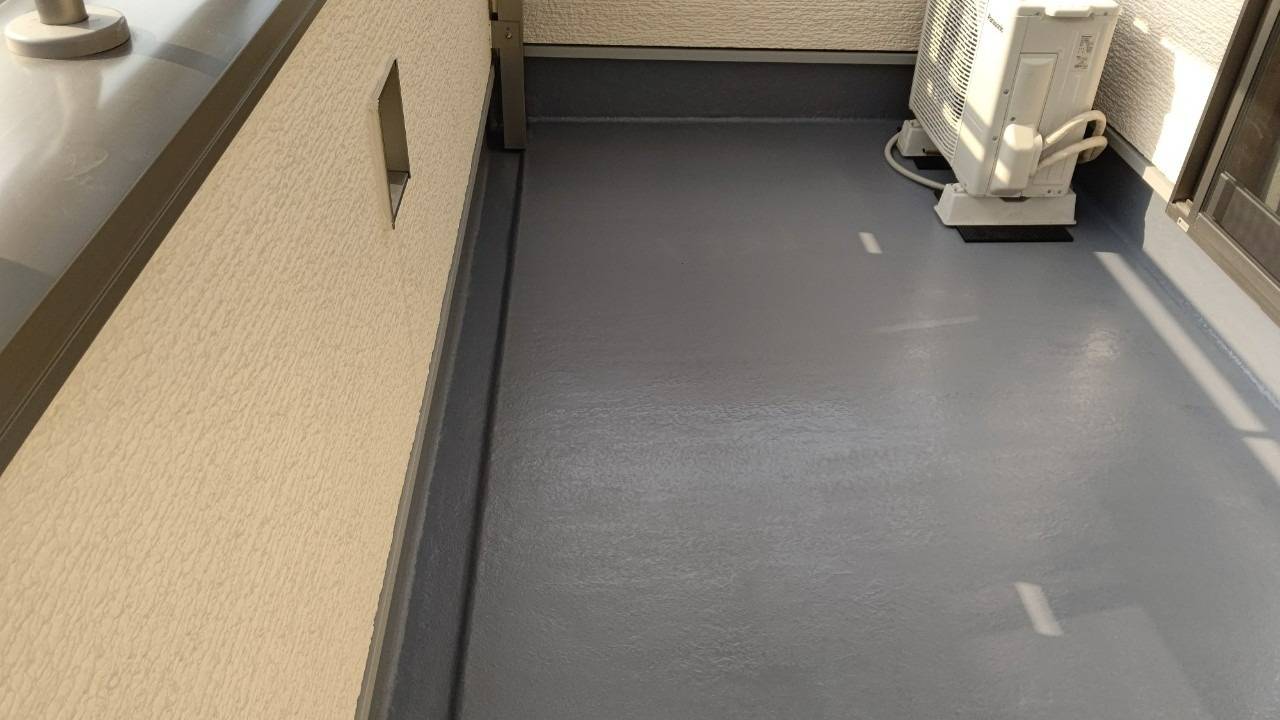 木造住宅 ベランダのFRP防水 工事写真