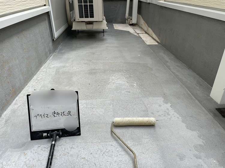 戸建て2Fバルコニー FRP防水工事 1PLY 工事写真