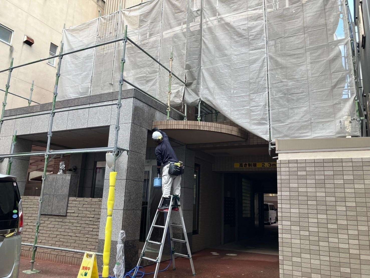 京都府京都市 足場・シール・防水・塗装 工事写真