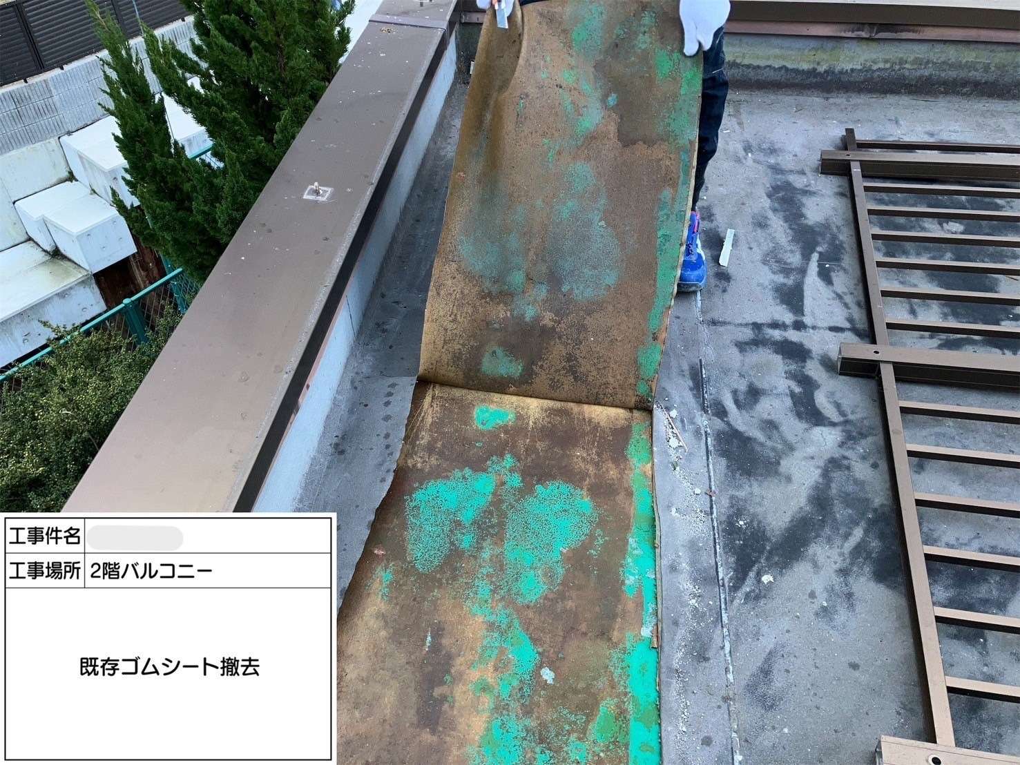羽曳野市 ルーフバルコニーウレタン防水工事 工事写真