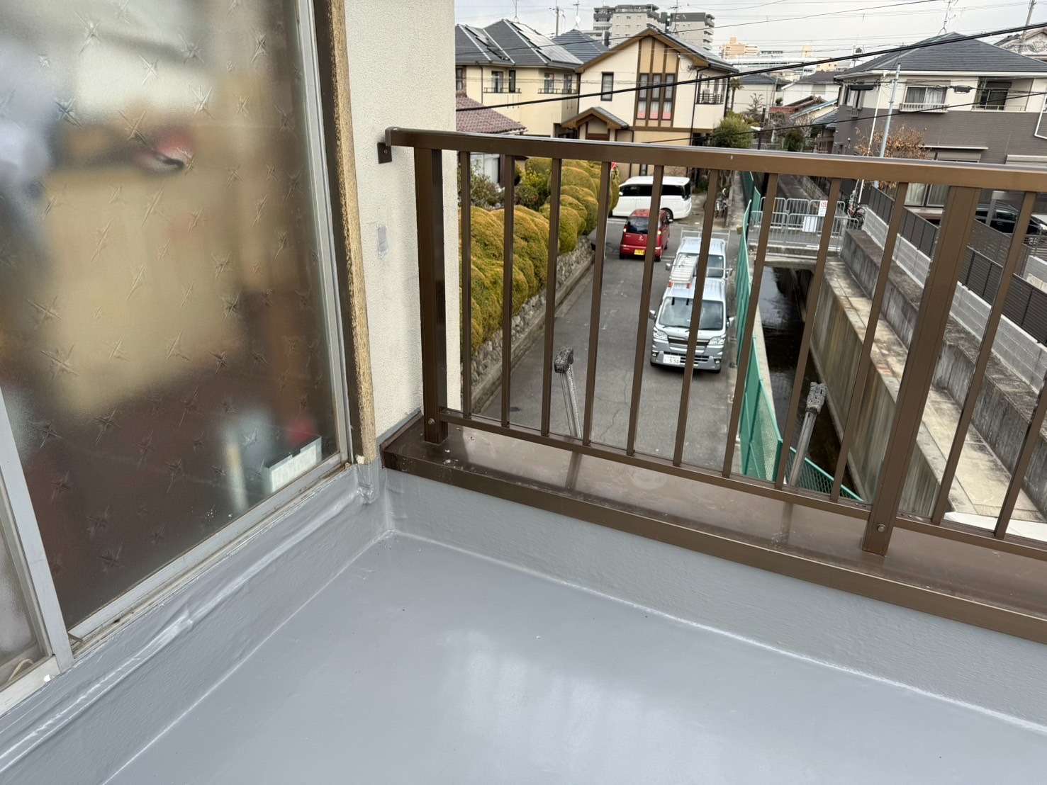 羽曳野市 ルーフバルコニーウレタン防水工事 工事写真